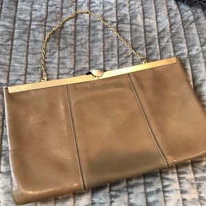ETRA Vintage Leather Framed Clutch Shoulder  Bag